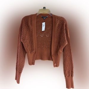 NWT AE Studio Rust colored cropped sweater XS